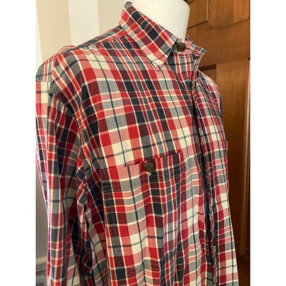 VTG Abercrombie & Fitch "The Big Shirt" 90s Plaid Flannel Mens M Preppy Grunge - Picture 3 of 16